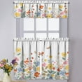 thumbnail image 1 of Spring Summer Kitchen Curtains 3-Piece Set Boho Strawberry Flowers Rod Pocket Short Tier Curtains 36 Inch Cute Farmhouse Holiday Decor, 1 of 6