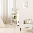 thumbnail image 2 of LAICAIW Storage Rack On Wheels, Rolling Storage Trolley, 3/4 Tier Kitchen Storage Utility Cart, Cart On Wheels, Rolling Storage Cart, Mobile Rolling Trolley On Wheels, Multifunctional Storage Organi, 2 of 7