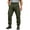 Army Green, variant on Mens Cargo Joggers Slim Fit Flex Work Pants with Belt Loops Elastic Waist Zipper Pockets Drawstring Waist