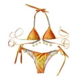 thumbnail image 1 of WEAIXIMIUNG Maternity Swimsuit Two Piece Low Rise Ladies Sexy Straps Gradient Printed Bikini L, 1 of 9