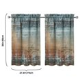 thumbnail image 4 of Gray Abstract Oil Painting Kitchen Curtains - Vintage Tier Cafe Curtains for Bathroom Living RV Rod Pocket Window Drapes 36 Inch 2 Panels Set 28"x36" Window Treatment Tiers, 4 of 4