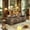 Black Floral, variant on YWEN 74'' Mid Century Floral Sofa with Skirt, Oxford Cloud Sectional Couch, Comfy Love Seat Couches, Deep Seat, Rolled Arm, Paisley Pattern Vintage Loveseat Sofa for Living Room