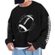 thumbnail image 1 of Sudadera sin capucha para hombre, cuello redondo, sudadera deportiva con estampado de fútbol, jersey de manga larga, blusa de poliéster para hombre, 1 of 4