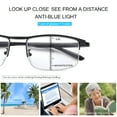 thumbnail image 2 of GJX Multifocus Reading Glasses Blue Light Blocking Sunglasses Fashion Rectangular Readers for Women Men Lightweight & Comfortable Anti Glare +1.00~4.00, 2 of 7