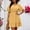 Yellow, variant on QUNYINEY Polka Dot Dresses Women Short Sleeve Plus Size Summer Midi A Line Dress Crew Neck Loose Fit Casual Ruffle Dresses