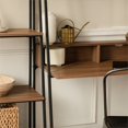thumbnail image 3 of 2-Piece Home Office Wood Desk Set - Mocha, 3 of 8