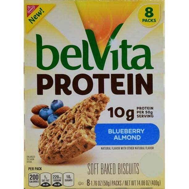 belVita Soft Baked Blueberry Almond Protein Biscuits, 14.1 Oz