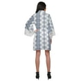 thumbnail image 3 of Moomaya Printed Short Robes For Women Cotton Robes For Women With Lace Trim, 3 of 6