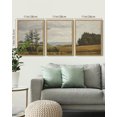 thumbnail image 4 of Drsoum Vintage Landscape Wall Art Grassland Wall Prints Classic Retro Farmhouse Rustic Decorations for Living Room Bedroom 11x14in3pcs Natural Framed, 4 of 5