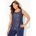 thumbnail image 3 of Catherines Women's Plus Size Petite Luna Lace 3-Piece Pant Suit, 3 of 6