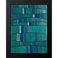 thumbnail image 2 of Moore, Regina 12x14 Black Modern Framed Museum Art Print Titled - Teal Tribal I, 2 of 5