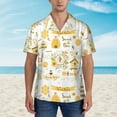 thumbnail image 4 of Lsque Farm Bee Cute Honey pattern Hawaiian Shirt for Men, Unisex Summer Beach Casual Short Sleeve Button Down Shirts-3X-Large, 4 of 9