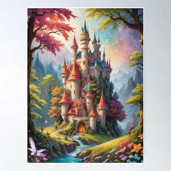 Magic Castle Poster Wall Art, Modern Wall Decor, 8x12 UNFRAMED
