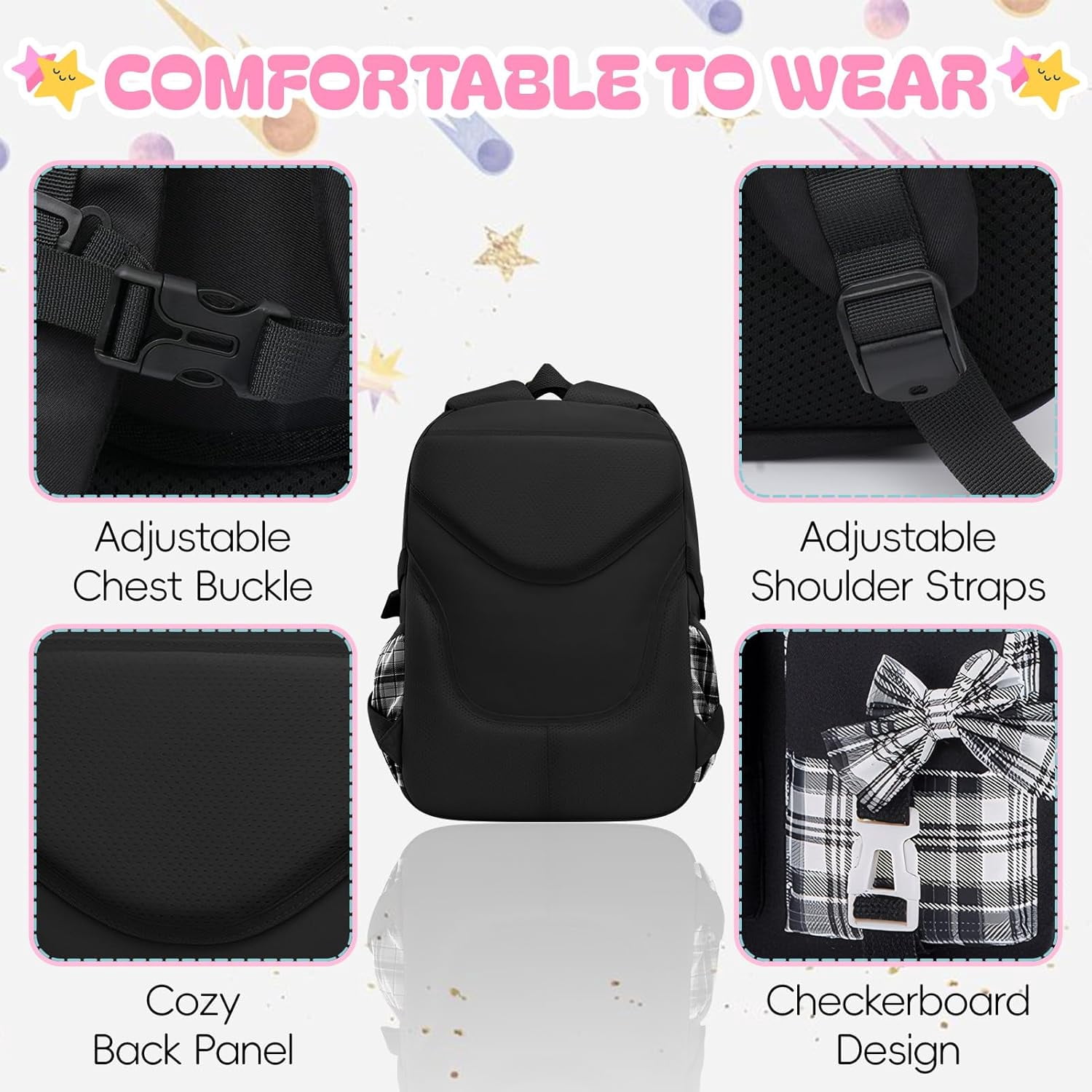Gynky School Backpack for Girlish School Bags for Middle School Students Book Bag for Elementary Primary Kawaii Backpack