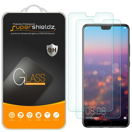 [2-Pack] Supershieldz for Huawei P20 Tempered Glass Screen Protector, Anti-Scratch, Anti-Fingerprint, Bubble Free