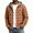 Saffron-#Y001, variant on Dweltoz Men's Plaid Flannel Hoodie Shirt Fashion Casual Long Sleeve Button Up Jacket with Pocket Fall to Winter,Red XL