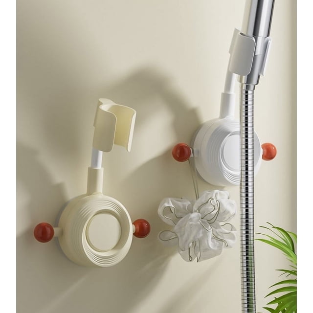 Deals! Gspmoly Non Punching Suction Cup Showerhead Bracket Showerhead Base Adjustable and Detachable Nozzle Fixing Seat Suction Cup Shower Stand Deals