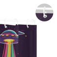 thumbnail image 5 of Yayeee Shower Curtain with Hooks 72"x72" Waterproof Fabric Bathroom Hanging Decor, Colorful UFO, 5 of 5