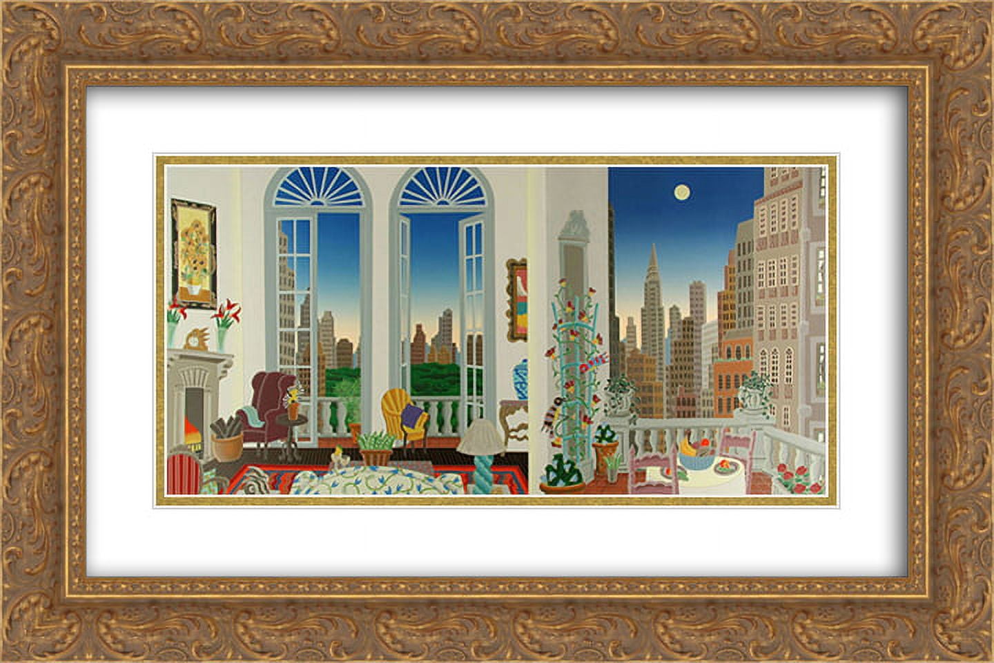 トーマスマックナイト　Thomas McKnight Palm Island Palm Island, 25 x 40 inch Framed Art Print by McKnight