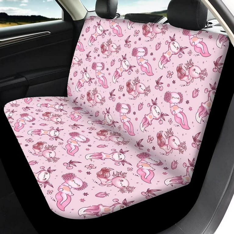 Pzuqiu Pink Floral Butterfly Car Accessories Rear Bench Seat Covers for  Truck Universal Car Seat Covers for Women Men Non Slip Saddle Blanket Seats  Protector Fit SUV Van Sedan Set of 2 