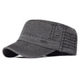 thumbnail image 4 of Gorras militares de algodón lavado, gorra militar de cadete para hombres, diseño único, gorra plana Vintage, azul esquí esquí Gafas de esquí, 4 of 5