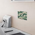 thumbnail image 5 of Yayeee Toggle Light Switch Wall Plate 3-Gang 6.37"x4.48" Decorative Outlet Cover, Green Wave Pattern, 5 of 7