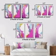 thumbnail image 4 of Designart "Illusions in Fluid II" Abstract Framed Wall Art Set Of 3 - Purple Abstract Frame Canvas Set For Living Room Decor, 4 of 7