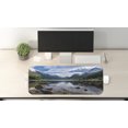 thumbnail image 2 of Nature Computer Mouse Pad, Mountains River and Open Sky Natural Beauties Norway Fjords Nordic Landscape, Rectangle Non-Slip Rubber Mousepad Large, 31" x 12", White Green Brown, by Ambesonne, 2 of 2