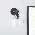 thumbnail image 4 of Safavieh Lighting Collection Neri Oil-Rubbed Bronze/Glass Wall Sconce (Set of 2) -LED Bulb Included SCN4065A-SET2, 4 of 5