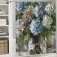 thumbnail image 6 of Awpe Shower Curtain Set Hydrangea Study Blues Waterproof Multiple Sizes White, 6 of 7