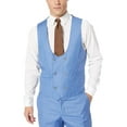thumbnail image 3 of Adam Baker by Needle & Stitch 12965 Mens 3-Piece Peak Lapel Modern Fit Suit- Blue 40L, 3 of 7