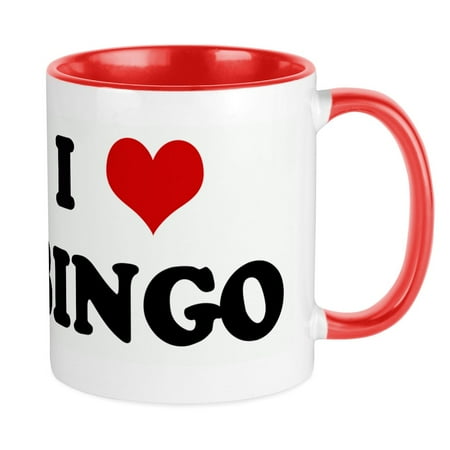 

CafePress - I Love BINGO Mug - Ceramic Coffee Tea Novelty Mug Cup 11 oz