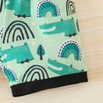 thumbnail image 3 of Vedolay Girls Summer Shorts Sets Girl's Two Piece Outfits Print Sleeveless Blouse and Button Shorts Set,Green 1-2 Years, 3 of 5