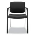 thumbnail image 5 of basyx VL605 Guest Reception Waiting Room Chair, Black Leather, with Arms, Metal Base, 5 of 9