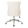 thumbnail image 4 of Amelia Office Chair in Linen Natural Fabric with Chrome Base, 4 of 11