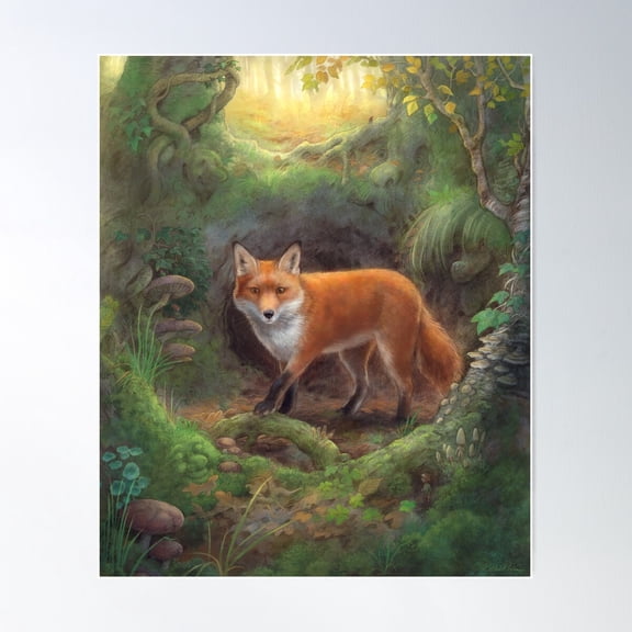 The Fox Den Poster Wall Art, Modern Wall Decor For Living Room Bedroom, 16x24 UNFRAMED