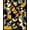 Black Orange Cream, Pattern 1, variant on Design&I 8'x10' Washable Area Rug Extra Large Skid-Resistant Low Profile Record Vintage Music Vinyl Disc Guitar Musical Notes Cd Shape for Living Room, Family