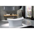 thumbnail image 2 of CastelloUSA Ocean 69" Solid Surface Freestanding Soaking Bathtub in White or Gray White, 2 of 5