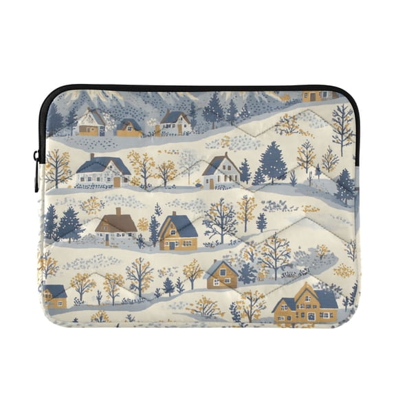 FORMRS 13"-13.3" Laptop Sleeve Protective Case Soft Carrying Quilted Computer Bag Cover, Snowy Mountains
