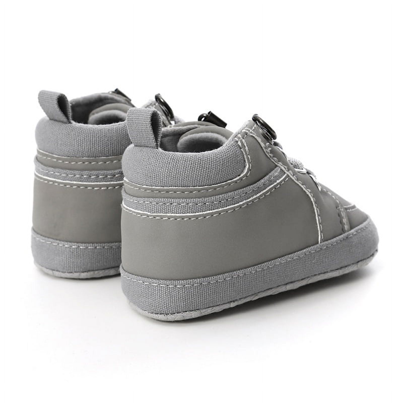 Baby Girls Boys Walking Shoes Toddler Infant First Walker Soft Sole High-Top Ankle Sneakers Newborn Crib Shoe - image 4 of 7