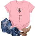 thumbnail image 5 of Wangmeiwg Women's Floral Print Round Neck T Shirt | Casual Short Sleeve Tee | Comfortable & Stylish Phrasing Shirt, 5 of 5