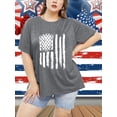 thumbnail image 2 of Anbech Patriotic USA Flag Women Plus Shirts Graphic 4th of July Tee Independence Day Tunic Tshirts, 2 of 6