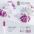 thumbnail image 4 of String Lights Hopolon, 50 luces moradas, cable blanco de 13 pies, paquete de 2, 4 of 7
