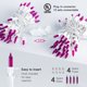 thumbnail image 4 of String Lights Hopolon, 50 luces moradas, cable blanco de 13 pies, paquete de 2, 4 of 7