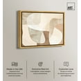 thumbnail image 2 of Perfect Tan Shapes Modern Earth Tone Abstracts Canvas Wall Art by Art Remedy, Gold Floater Frame, 24"x20", 2 of 7