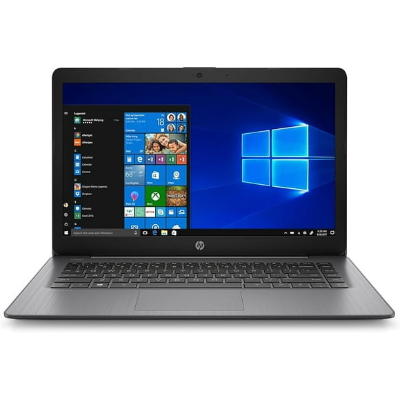 Refurbished (Good) - HP Stream 14" Laptop, Intel Celeron N4000 4GB DDR4 64GB eMMC - Black