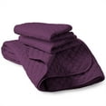 thumbnail image 2 of Bare Home Ensemble de Courtepointe - 3 Pcs - Couvre-Lit Matelassé à Losanges - Grand Lit/Grand, Prune, 2 of 4