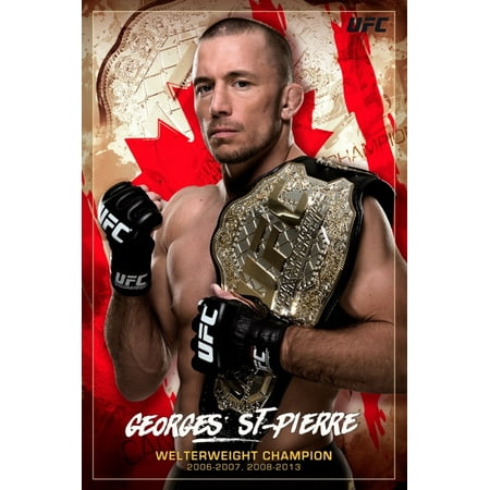 UFC Georges St Pierre Champion Canada Sports Poster 24x36 (Best Of George St Pierre)