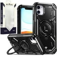 thumbnail image 3 of For iPhone 15 PRO Case Heavy-Duty Metal Ring Stand Cover + 2 Tempered Glass, 3 of 5