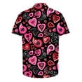 thumbnail image 4 of Styesk T-Shirts pour Homme Chemise à Col à Manches Courtes Imprimée pour la Saint-Valentin pour Homme, 4 of 5